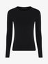 Pull fin uni ajusté - Noir - 1