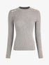 Pull ajusté à col montant boutonné - Gris - 1