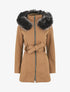 Manteau ajusté à capuche amovible - Camel - 1