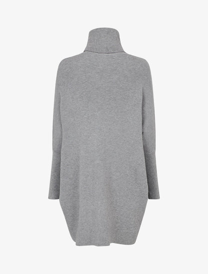 Pull col roulé oversize - Gris - 2