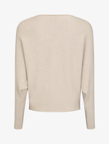 Pull loose à col rond - Beige - 2
