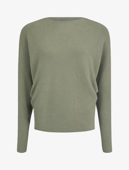 Pull loose à col rond - Kaki - 3