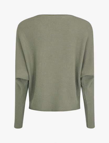 Pull loose à col rond - Kaki - 2