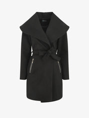 Manteau à col châle - Noir - 1