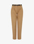 Pantalon épais uni coupe droite - Camel - 1