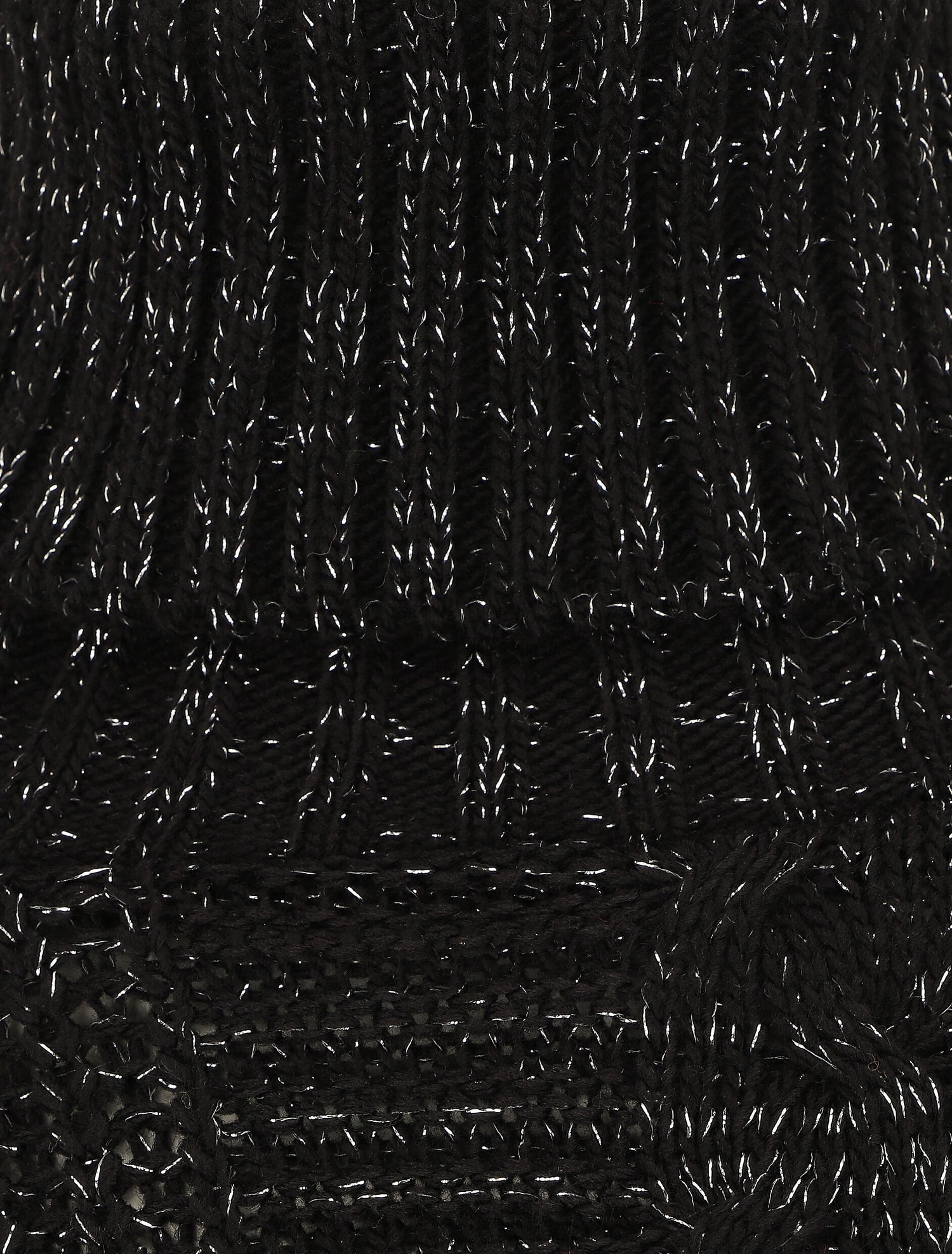 Pull irisé droit à col roulé - Noir - 3