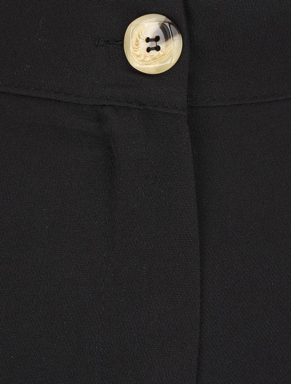 Pantalon classique à taille élastiquée - Noir - 3