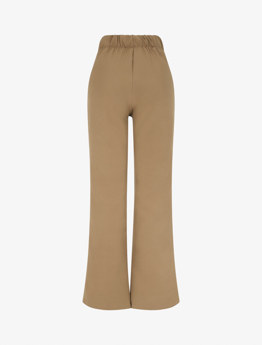 Pantalon classique à taille élastiquée - Beige - 2