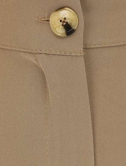 Pantalon classique à taille élastiquée - Beige - 3