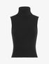 Pull ajusté sans manches à col roulé - Noir - 4