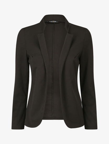 Veste fluide à col cranté - Noir - 1