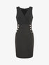 Robe fourreau à paillettes - Noir - 4
