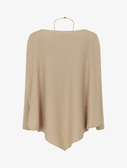 Pull ample uni en V - Beige - 2