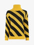 Pull col roulé rayé - Jaune - 5