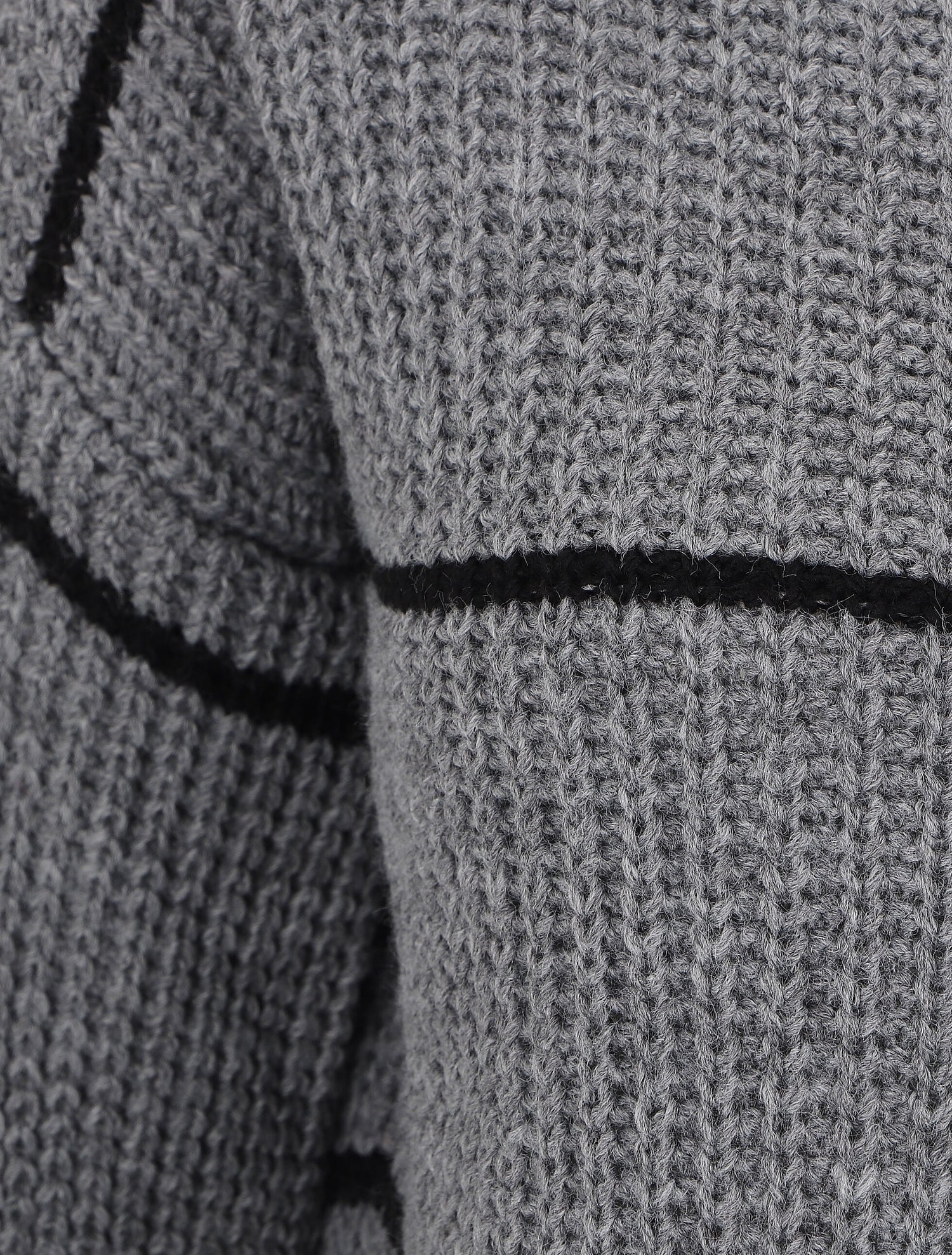 Pull en maille à imprimé rayures - Gris - 3