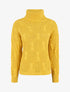 Pull en maille à col roulé - Jaune - 1