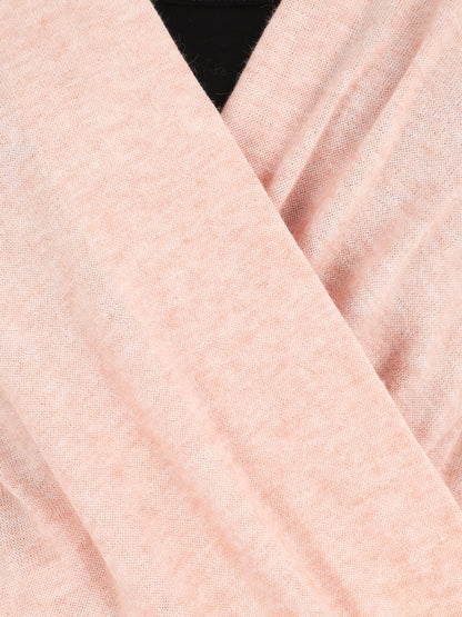 Top bicolore à manches longues et effet croisé - Rose - 3