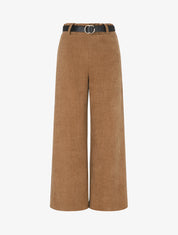 Pantalon ample en velours côtelé - Camel - 1