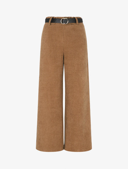 Pantalon ample en velours côtelé - Camel - 1