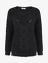 Pull uni duveteux - Noir - 1