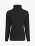 Pull en maille uni à col roulé - Noir - 1