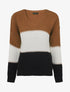 Pull à motif rayé irisé - Camel - 1
