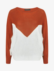 Pull motif V irisé - Rouille - 5