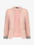 Blazer uni à revers imprimé alphabet - Rose - 5