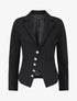 Blazer uni à boutons décoratifs - Noir - 1