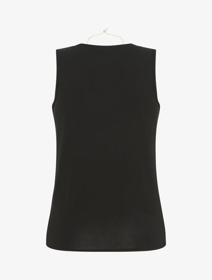 Top sans manches avec noeud - Noir - 2