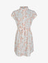 Robe patineuse imprimé fleurs de cerisier à manches courtes - Blanc - 1
