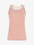 Top uni à détail broderies - Rose - 1