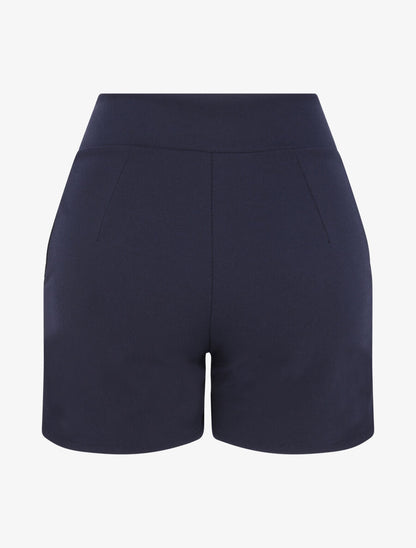 Short à pont taille empire - Marine - 2