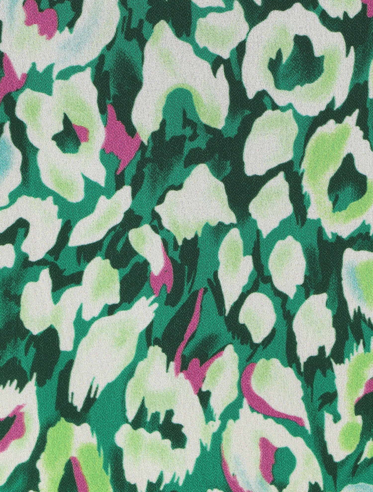 Blouse en voile à imprimé graphique - Vert - 3