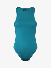 Body uni à col rond - Bleu canard - 1