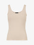 Débardeur côtelé coupe ajustée - Beige - 5