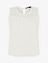 Top sans manches col en dentelle - Blanc - 5