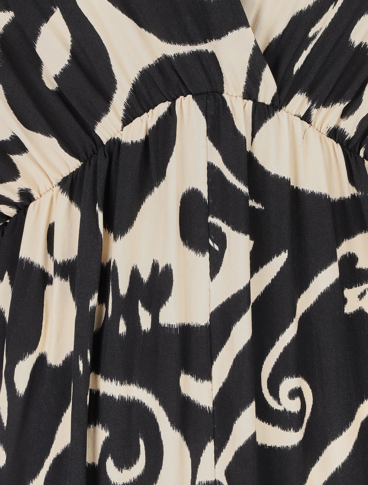 Robe longue à taille élastiquée - Beige - 3