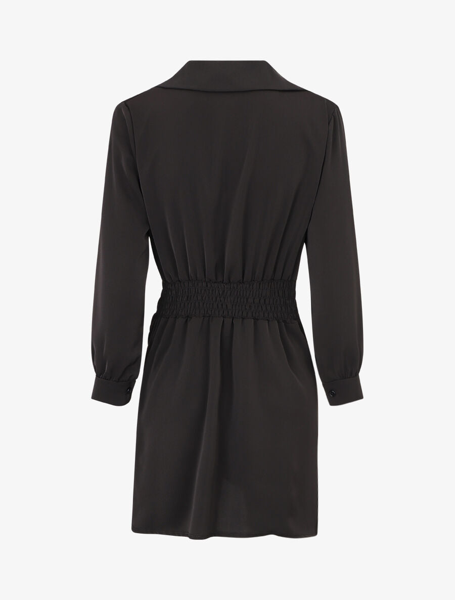Robe courte élastiquée - Noir - 2