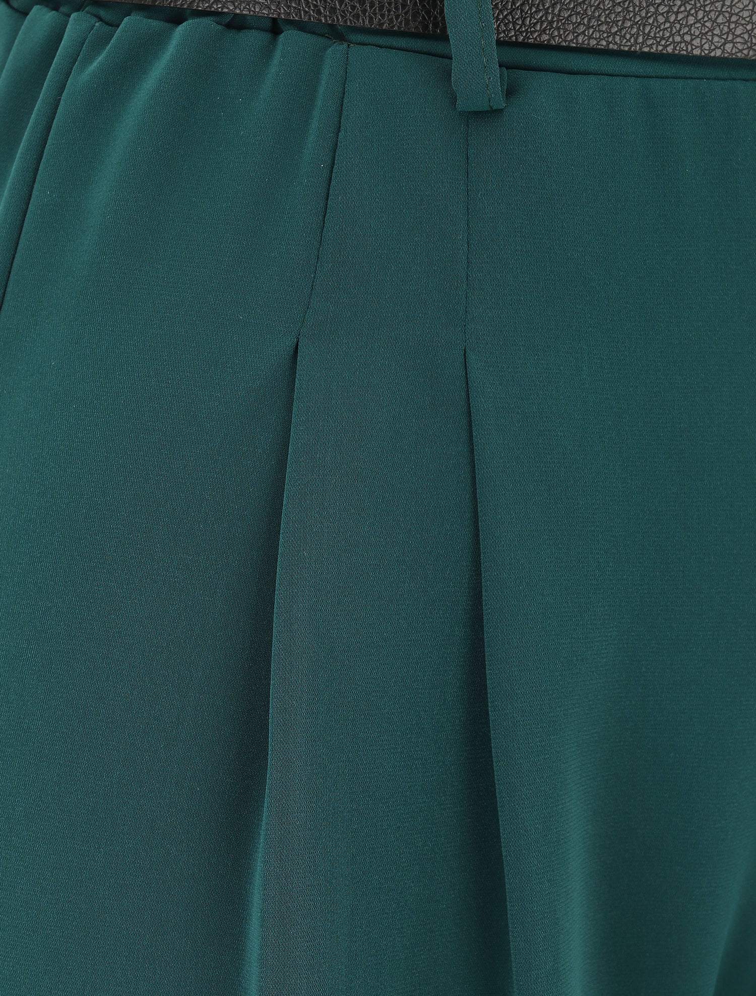 Pantalon ample fluide uni - Vert - 3
