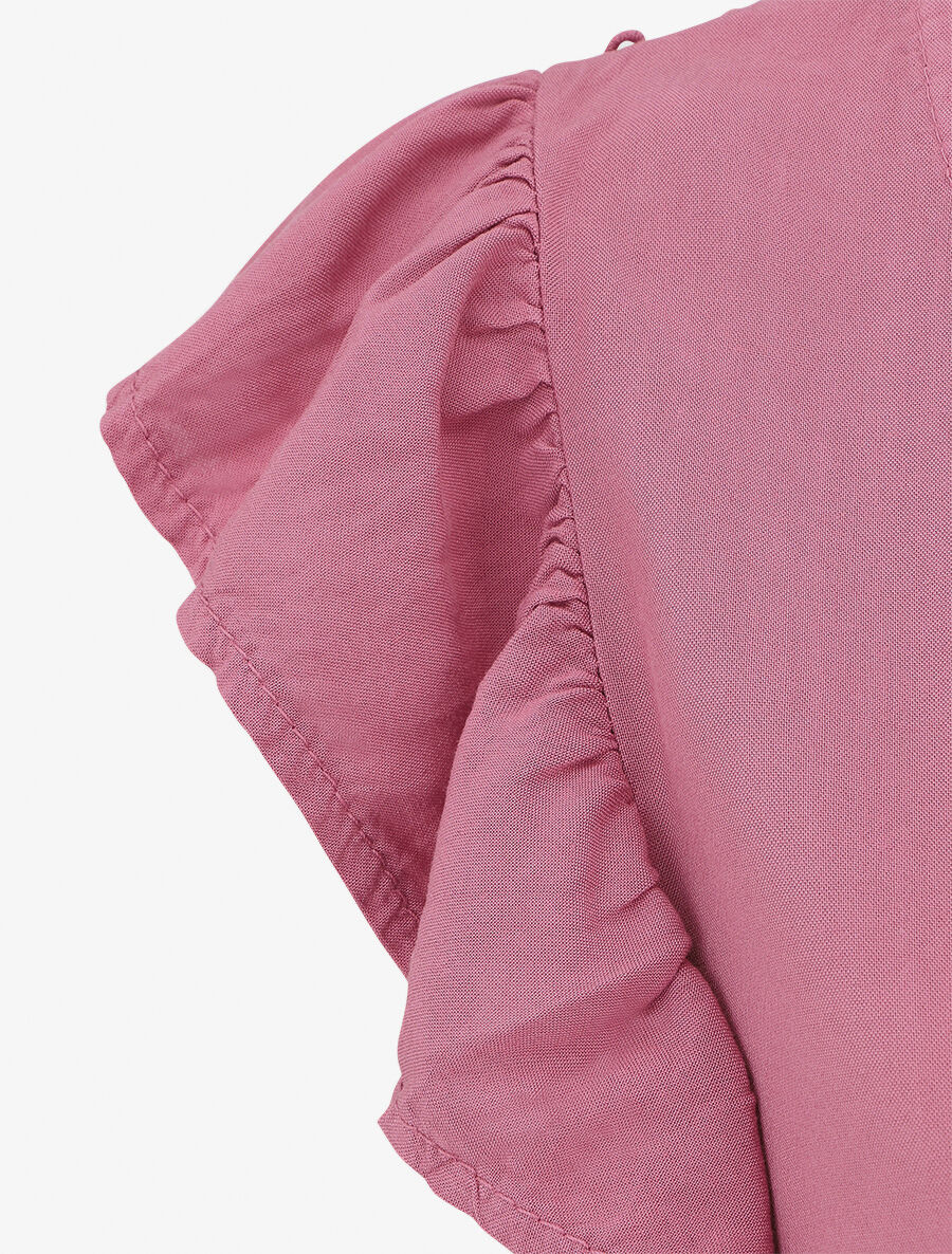 Top sans manches uni dos en crochet - Vieux rose - 3