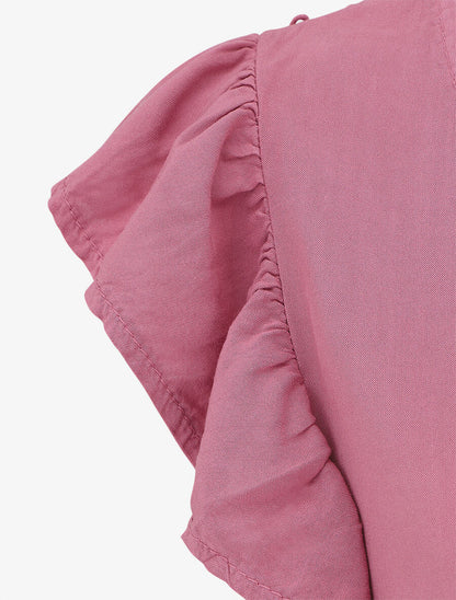 Top sans manches uni dos en crochet - Vieux rose - 3