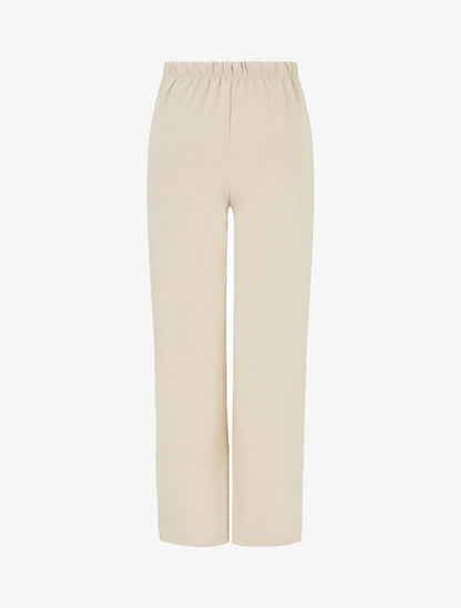 Pantalon fluide coupe droite - Beige - 2