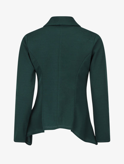 Blazer uni à bords ondulés - Vert sapin - 2