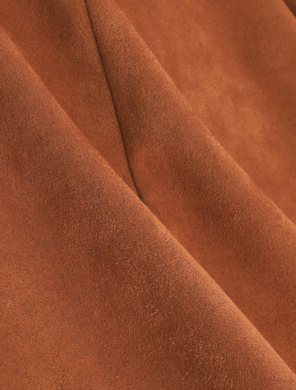 Veste style perfecto en suédine - Marron - 3