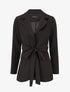 Blazer oversize ceinturé - Noir - 1