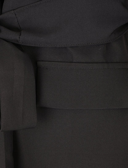 Blazer oversize ceinturé - Noir - 3