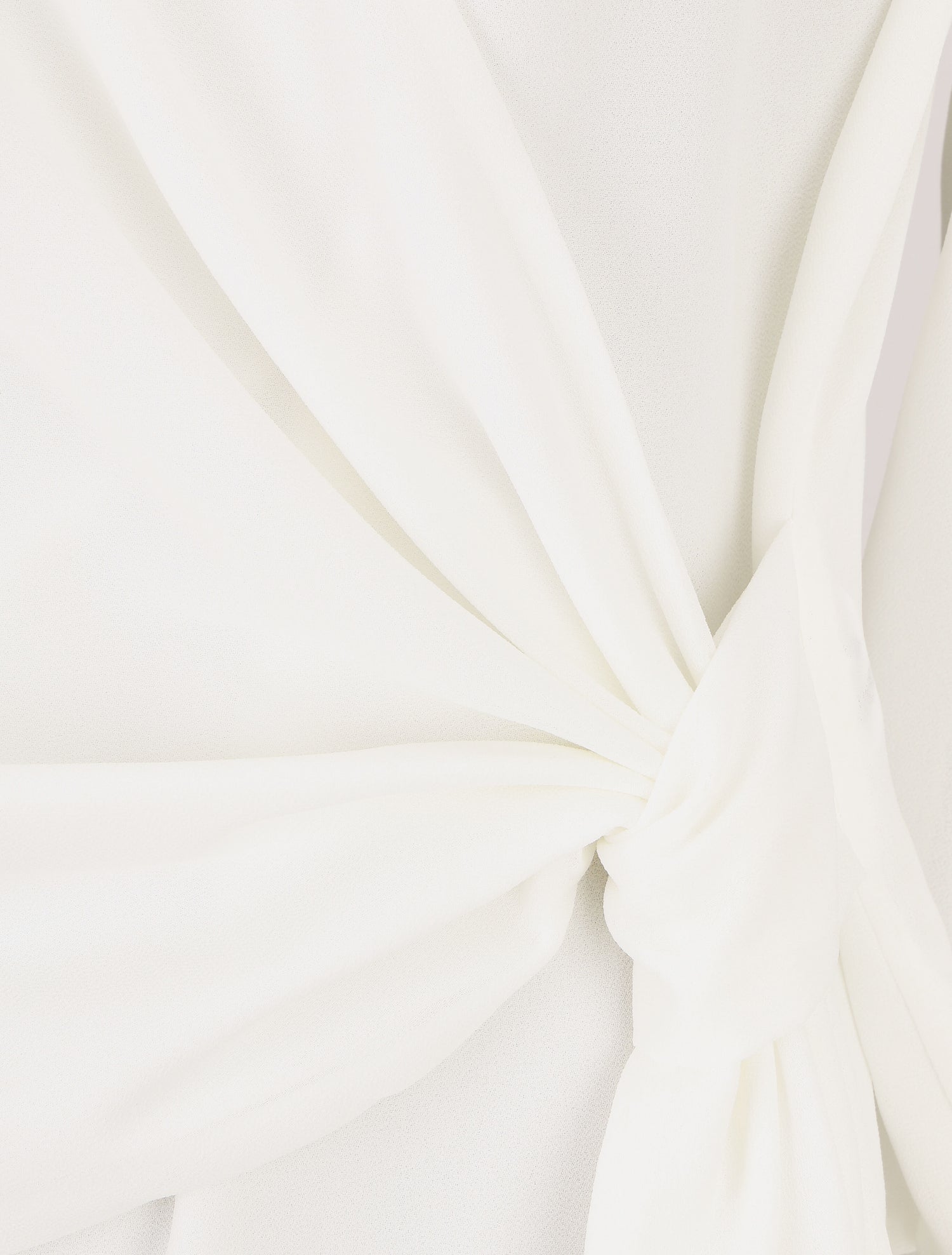 Blouse en voile style portefeuille - Blanc - 3