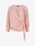 Blouse en voile style portefeuille - Rose - 1