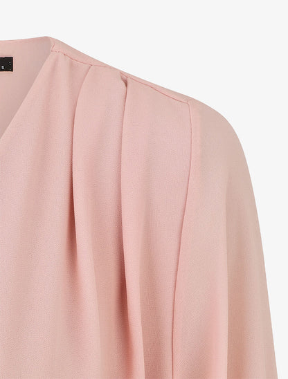 Blouse en voile style portefeuille - Rose - 3